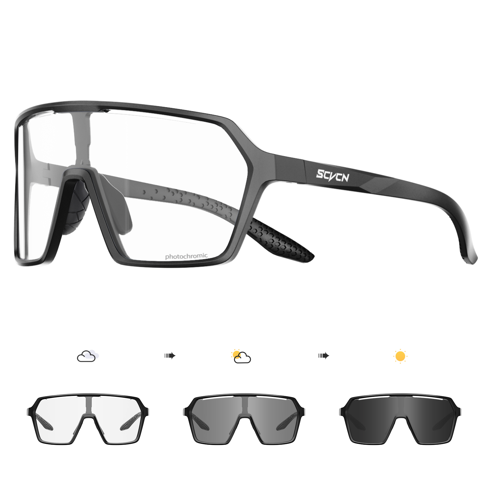 Mountain Biking Goggles - Scvcn quente ciclismo fotocromático uv400 óculos