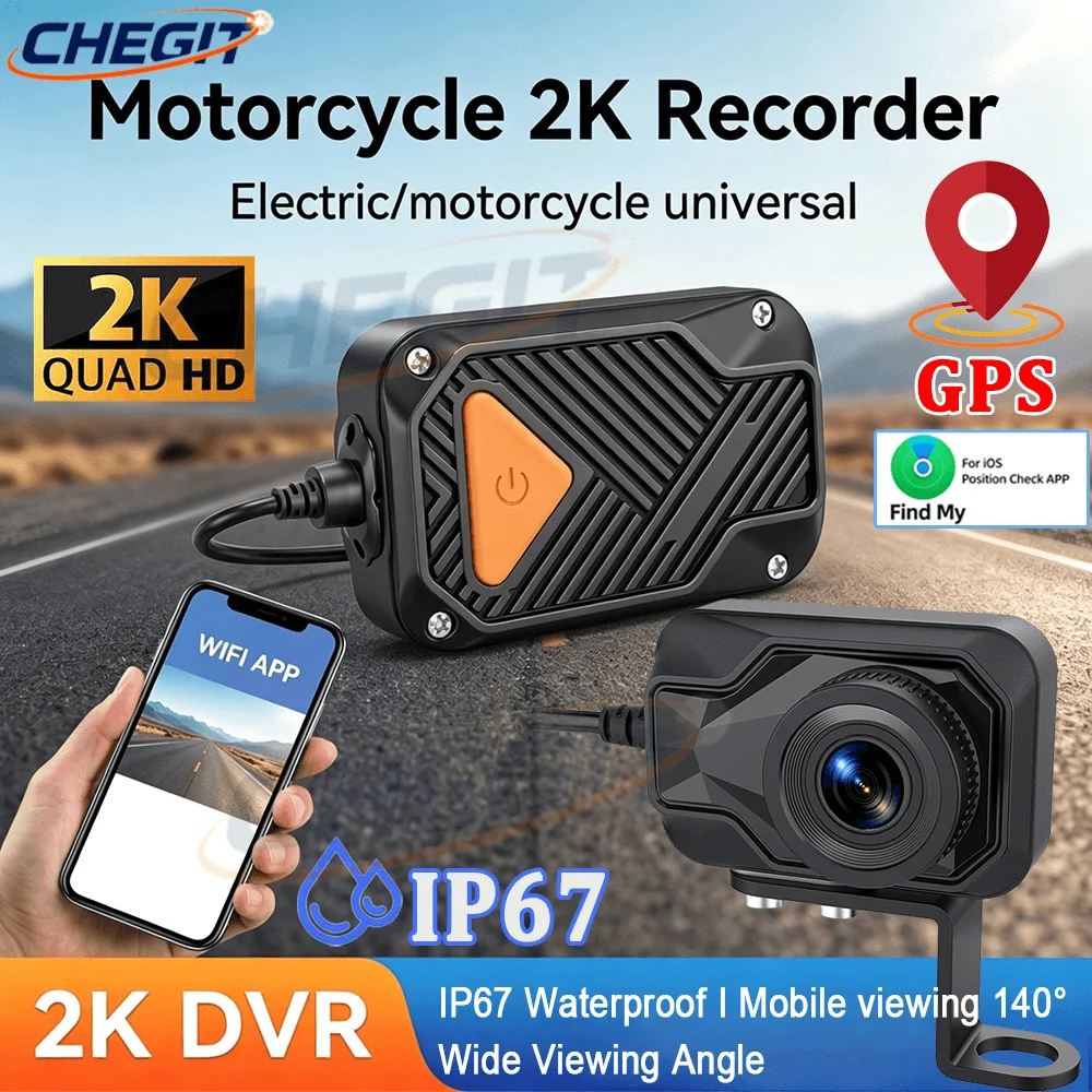 Mountain Biking App - Câmera DVR para Motocicleta 2K HD
