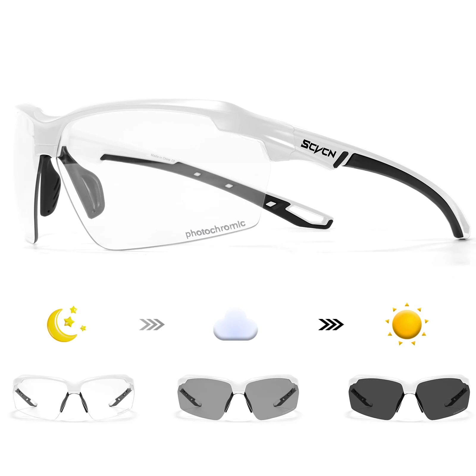 Scvcn fotocromático ciclismo ó - Mountain Biking Goggles avaliação e preço